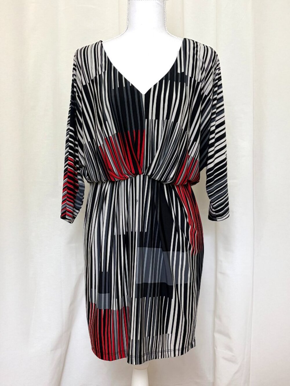 Trina Turk Dolman-Sleeve V-Neck Dress